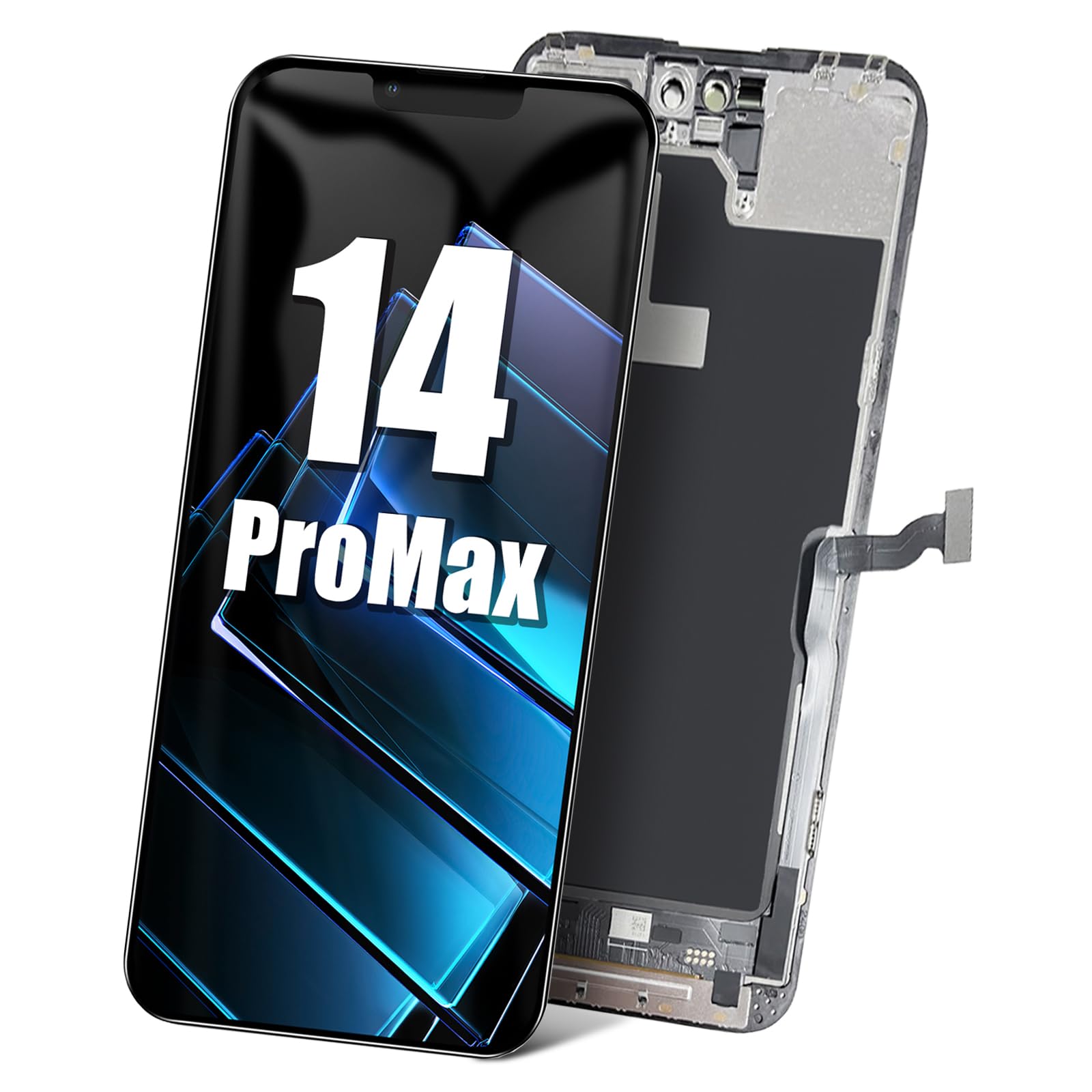 DTD Para iPhone 14 Pro MAX Kit Pantalla LCD de 6,7 Pulgadas FHD Touch Digitizer Compatible con el Modelo A2651, A2893, A2896, A2895, A2894