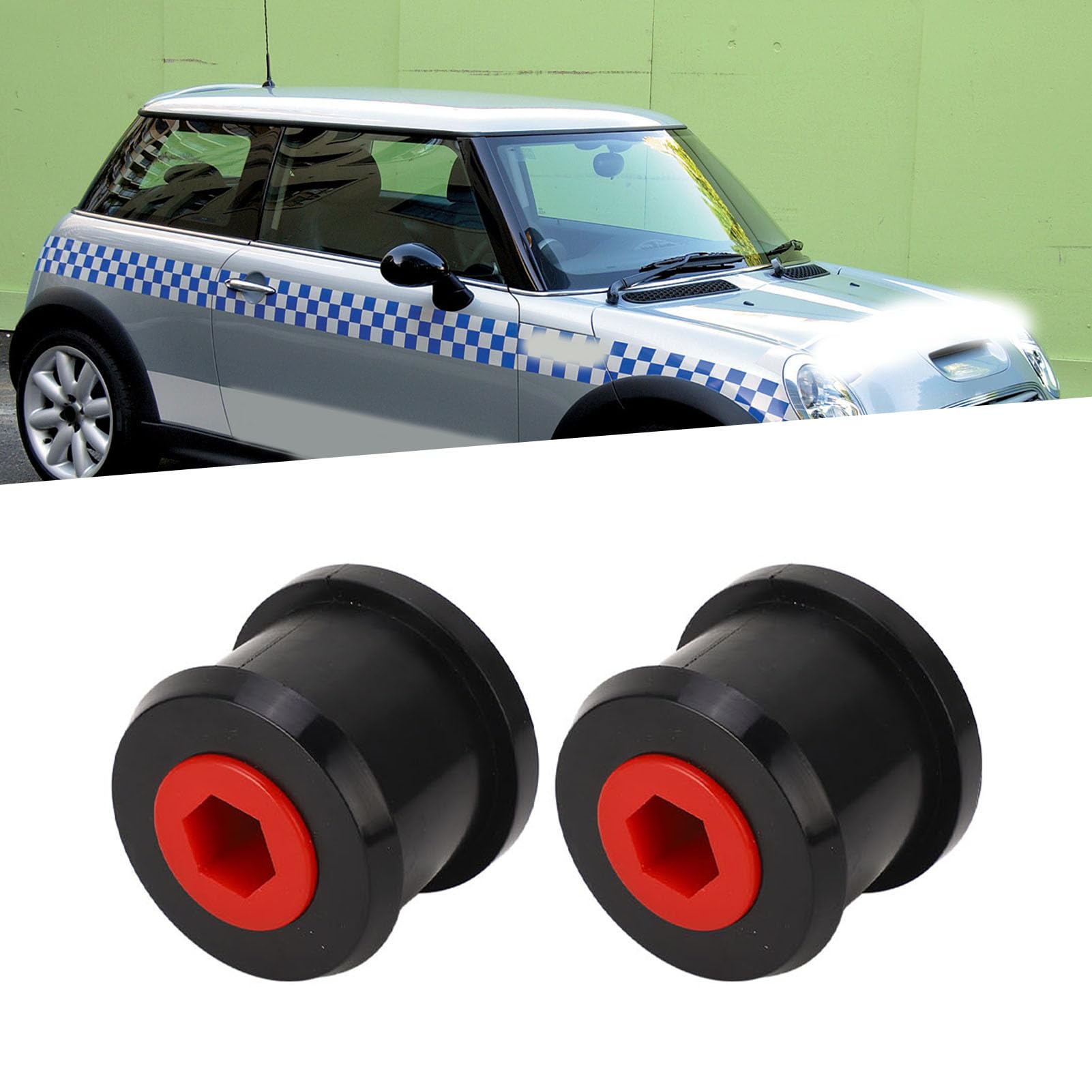 Tuleje tylne wahacza przedniego Poliuretanowy zestaw tulei dolnego wahacza Wspornik zawieszenia o wysokiej wydajności do modeli S R50 R52 R53 2000 do 2008 Trwały Łatwy w montażu