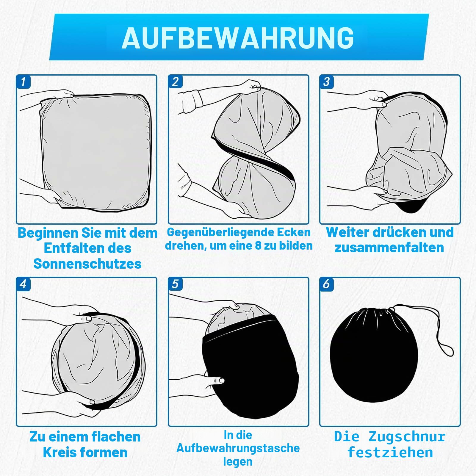 3er Set Auto Sonnenschutz Innen für VW New Transporter (2024-2026) & Ford Transit Custom (ab 2023) | Sonnenschutz Frontscheibe innen faltbar & magnetische Seitenscheiben | Thermomatte Verdunkelung