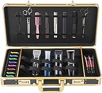 Vista 1 de Herramienta de peluquería Estuche de viaje para peluquería Clipper Trimmer Holder Caja organizadora Caja de herramientas con cerradura, kit de corte