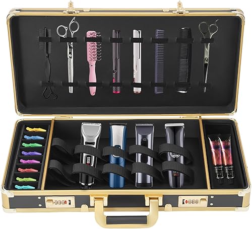 Herramienta de peluquería Estuche de viaje para peluquería Clipper Trimmer Holder Caja organizadora Caja de herramientas con cerradura, kit de corte