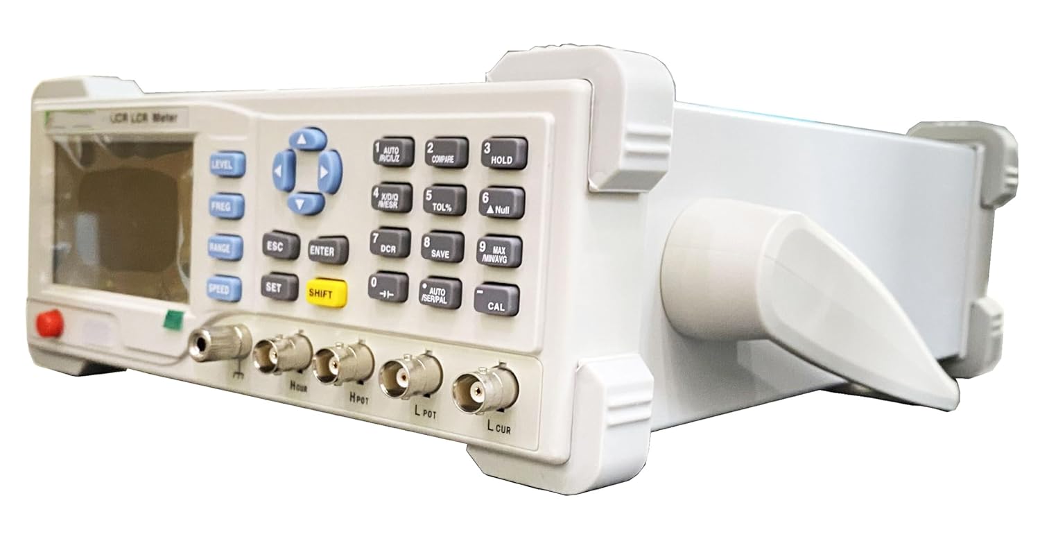 Benchtop LCR Bridge Digital LCR Meter with Continuously Adjustable Frequency 10Hz-100kHz Internal Bias 0-1500mV Adjustable,1mV Step for Measuring Inductance Resistance Capacitance