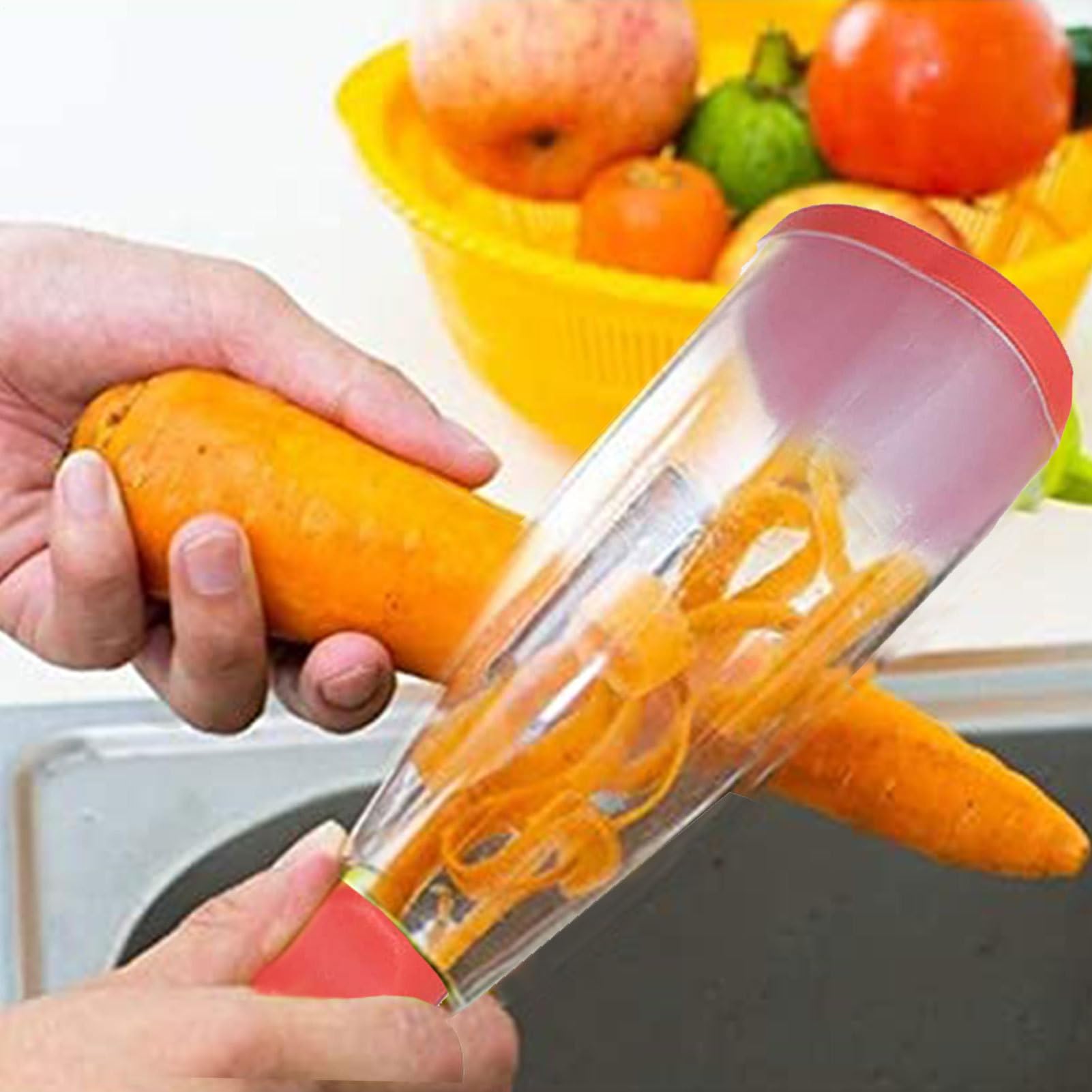Pelas Patate E Verdure, Pelapatate Acciaio Inossidabile Con Contenitore, Coltello Pelapatate Con Scatola Portaoggetti, Sbuccia Patate Con Manico Ergonomico, Per Frutta, carotes E Cetrioli()