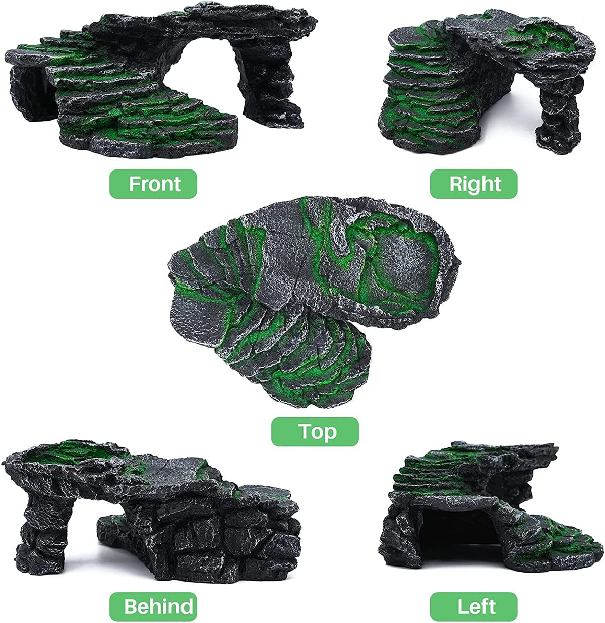 Resina Rettile Grotta Piattaforma Tartaruga Dell'acquario, Accessori della Tartaruga, Rettile Nascondere Grotta, Casetta per Tartarughe da Terra