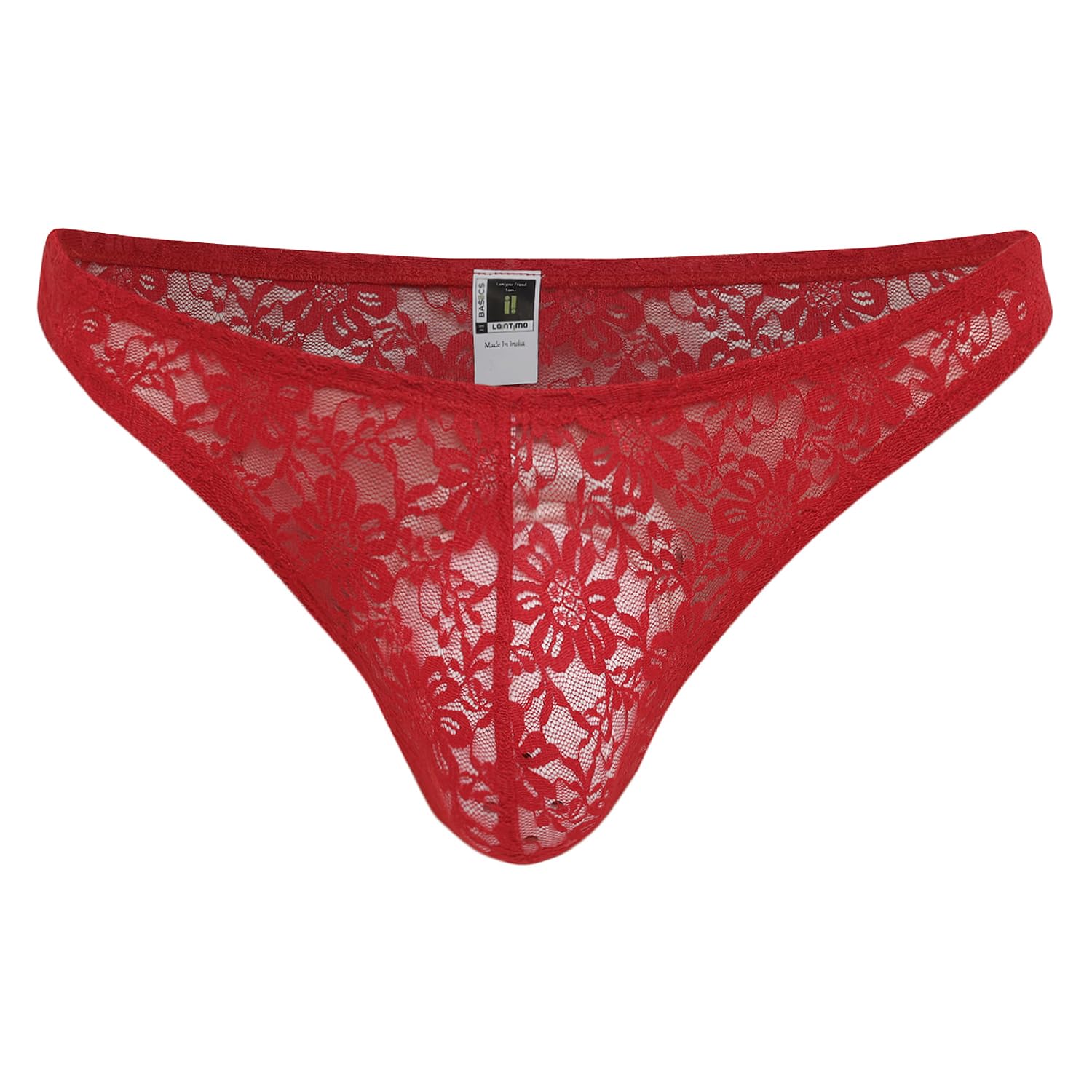 La Intimo Men's Lace Bikini Red-image-13