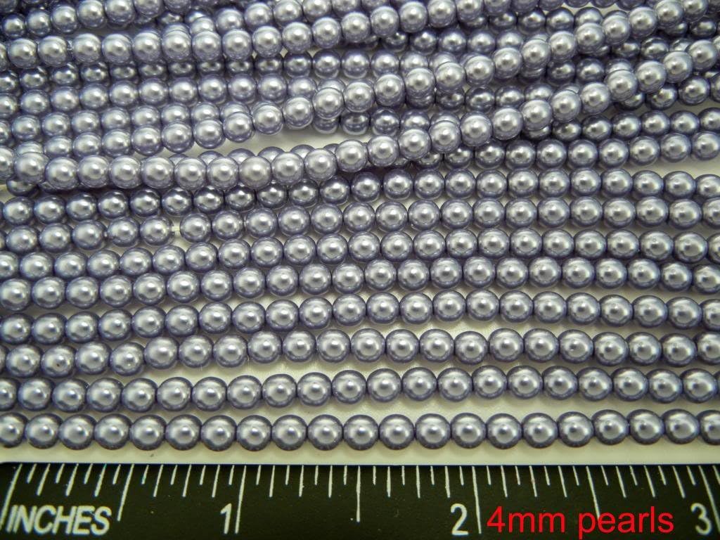 Czech Round Glass Imitation Pearls, 960pcs (12x80pcs) of 6mm Light Lavender Pearl