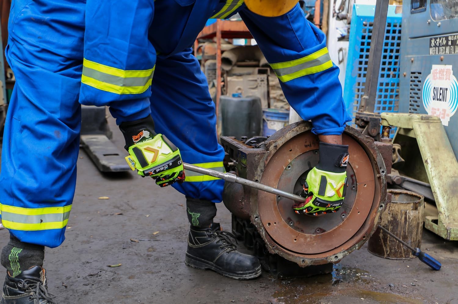 XPRO® Stingray Impact & Cut Resistant Gloves | Heavy-Duty Waterproof Hi-Vis | Firefighting, Oil & Gas, Construction (XS-3XL)