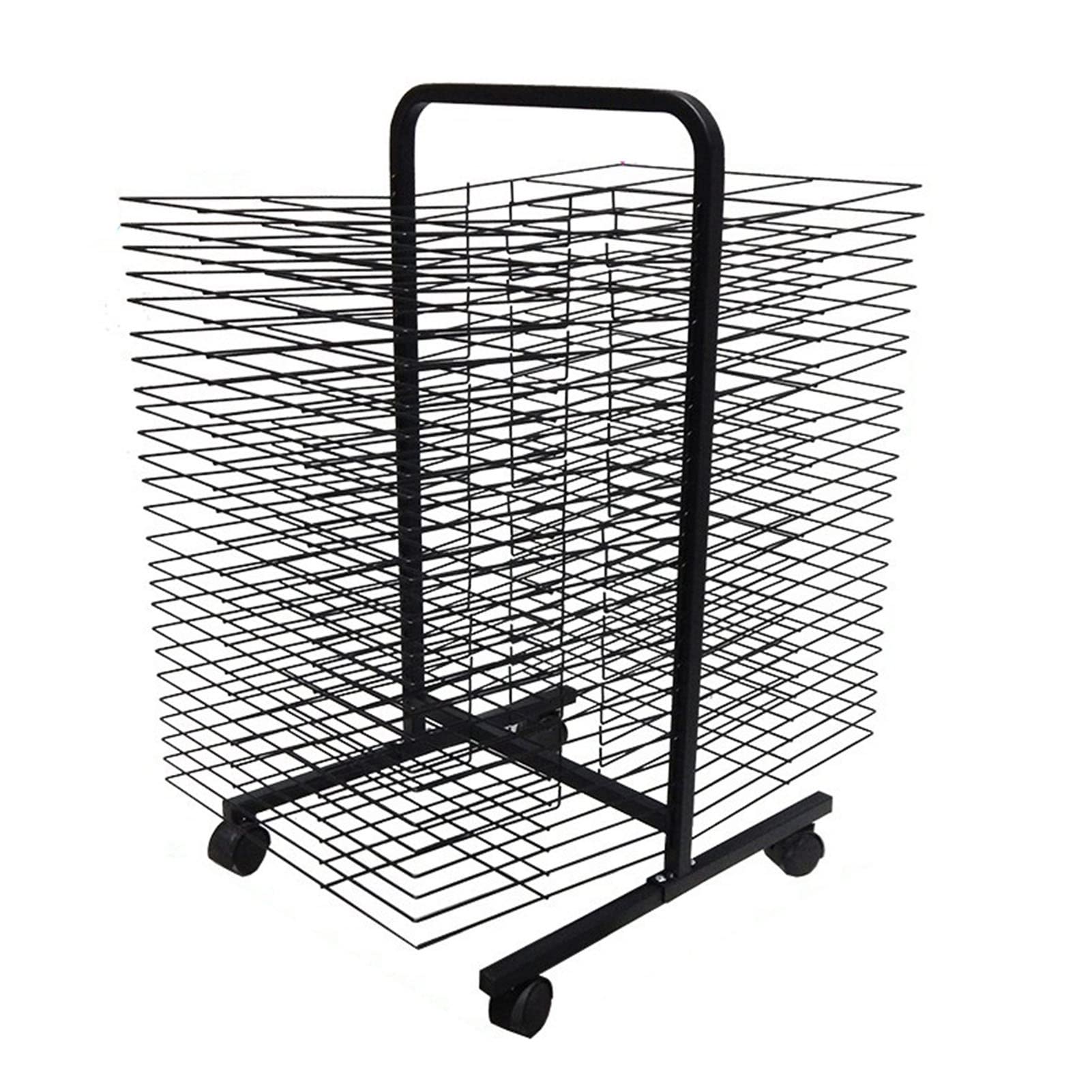 Aioneer Drying Racks,Mobile Art Drying Rack, Classroom Studio Homeing Drying Rack for Kids, Artists, Double Sided Art Rack Storage Organizer on Wheels/38-Layer,50