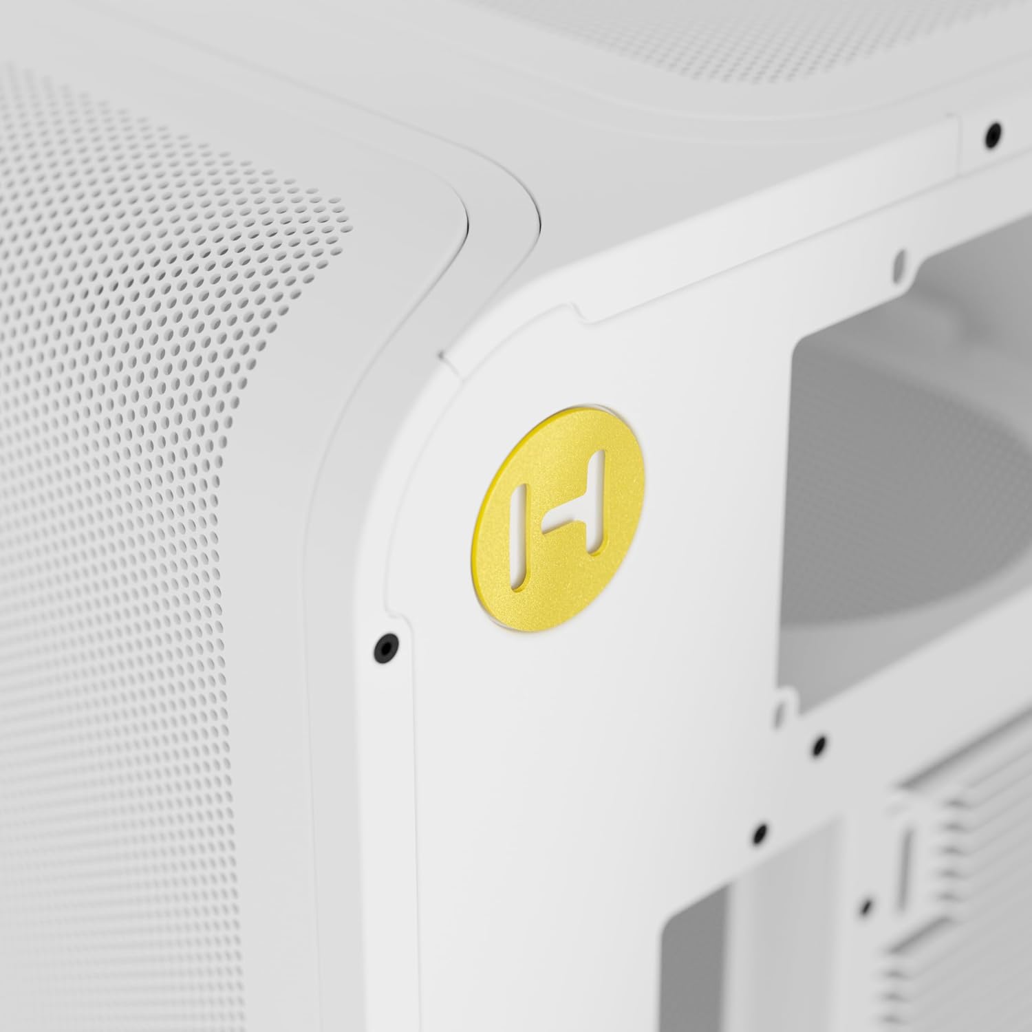 Hyte X50 Air - Modern Performance ATX Mid-Tower Gaming PC Case - Optimized High Airflow Chassis - Curved Micro Mesh Side Panel with Sturdy Stamped Steel Front Panel - Snow White - 8