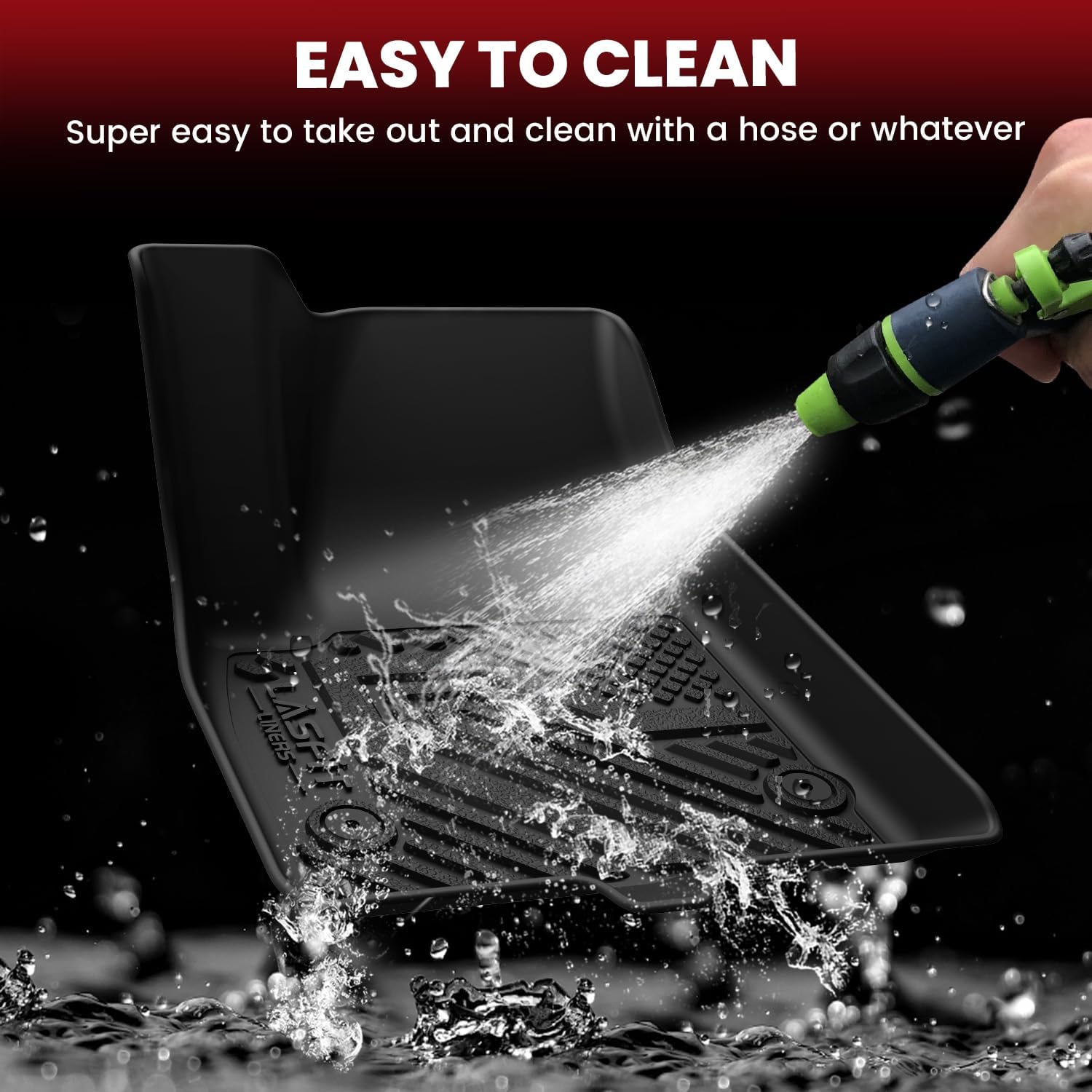 LASFIT Floor Mats & Cargo Liner with Backrest Mat 2020-2025 & Only 7 Seats (Not for 6 Seats) for Cadillac XT6, All Weather TPE Custom Fit Floor Liners for Cars, Car Floor Mats Full Set for XT6, Black - Image 5