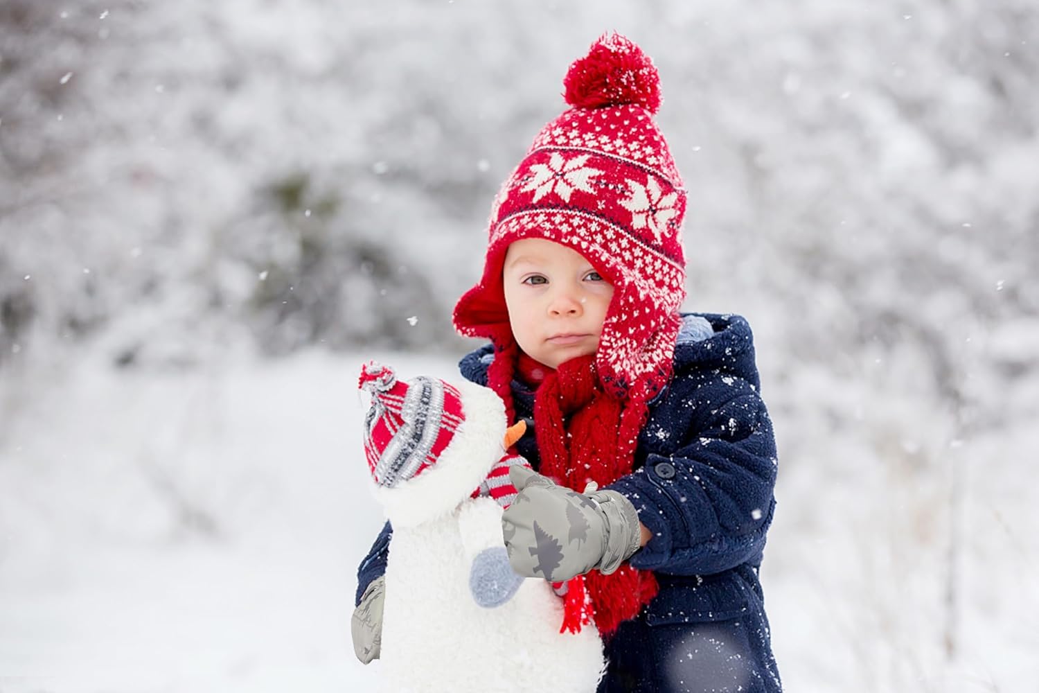 Toddler Gloves Baby Mittens Winter Warm Lined Fleece Gloves Waterproof Snow Baby Girls Mitten for Boys - Image 4