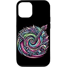 iPhone 15 Skulls & Guitar Spiral Out Swirl - Psychedelic Geometric fun Case