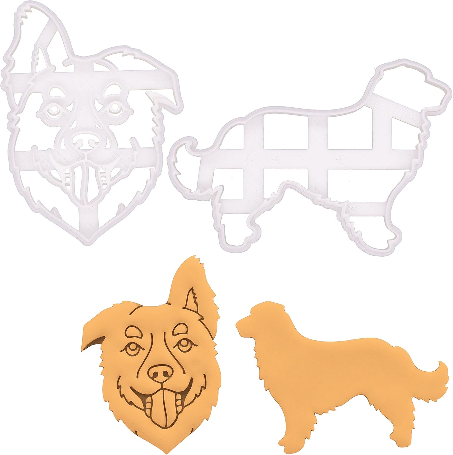 Set of 2 Australian Shepherd cookie cutters, 2 pieces - Bakerlogy