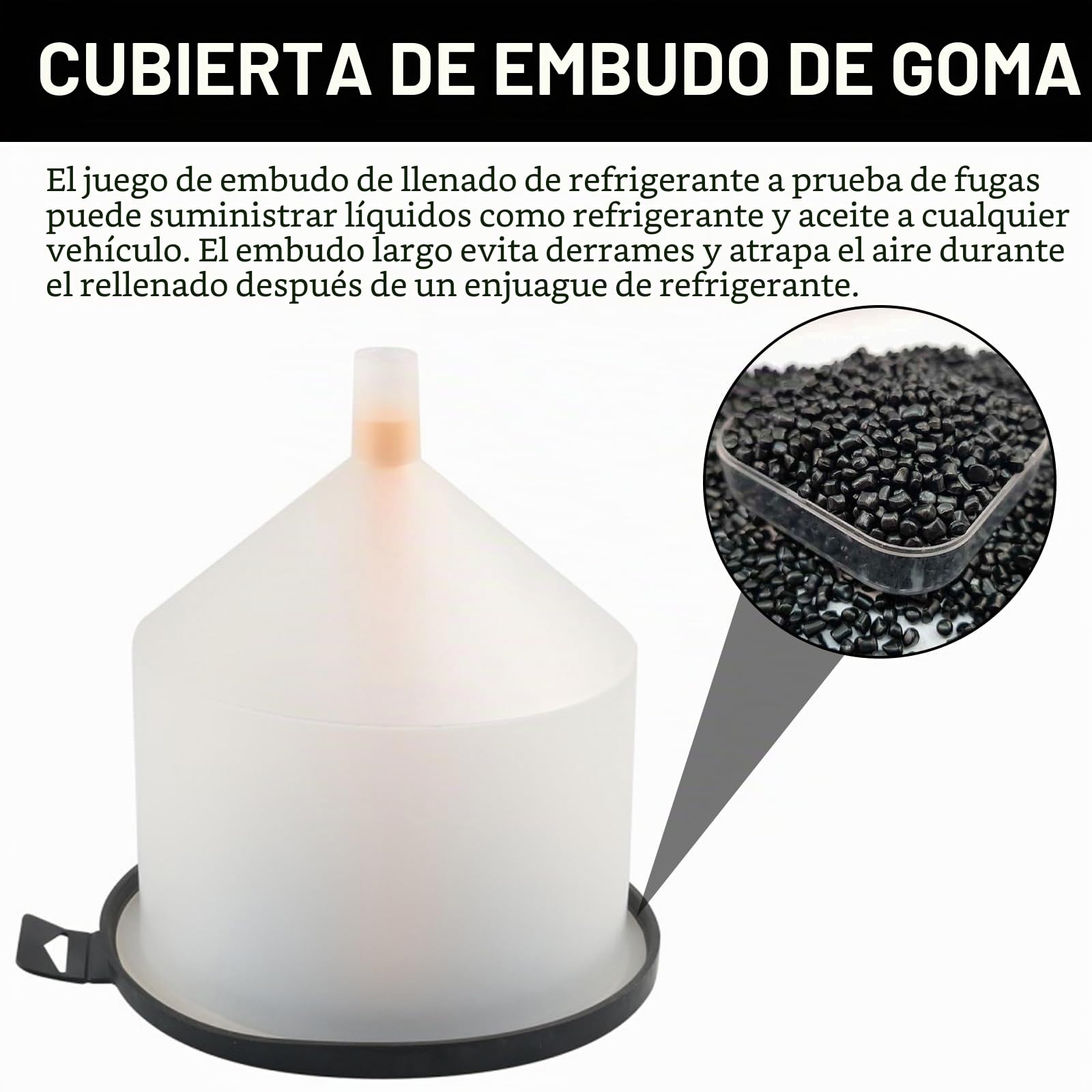 Kit de 15 Embudo de Llenado de Refrigerante Coche Anti-Derrames, Juego de Embudos de Uso Múltiple para Llenado de Liquido Refrigerante Universal para Radiador de Automóvil con Adaptador