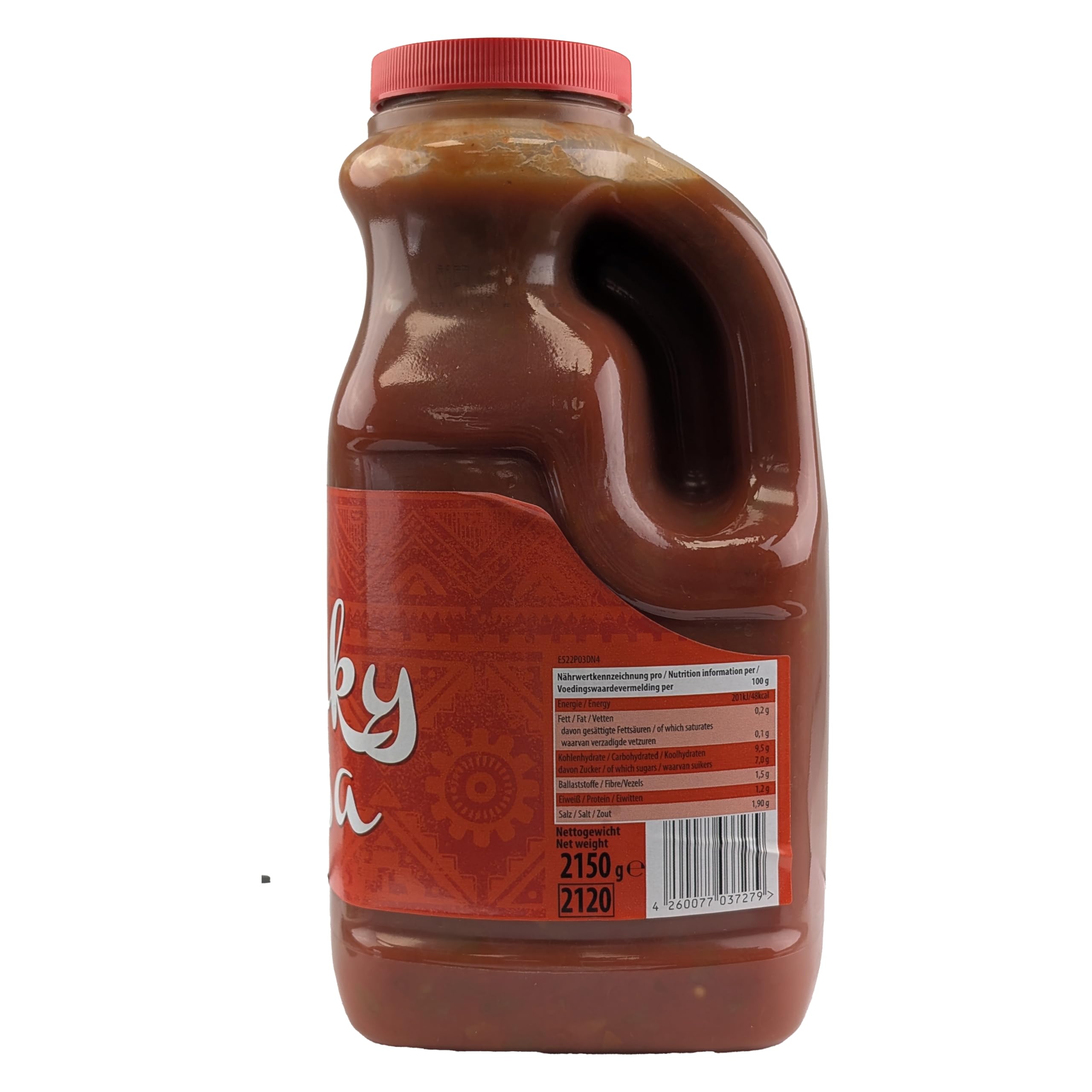 PRIBO CHUNKY SALSA Sauce-Soße 6x 2400ml | Tex-Mex Sauce | handliche Plastikflasche | einfache Dosierung Lagerung | hot | scharfe Tomatensauce | für Tacos Hot-Dogs Burger Fisch