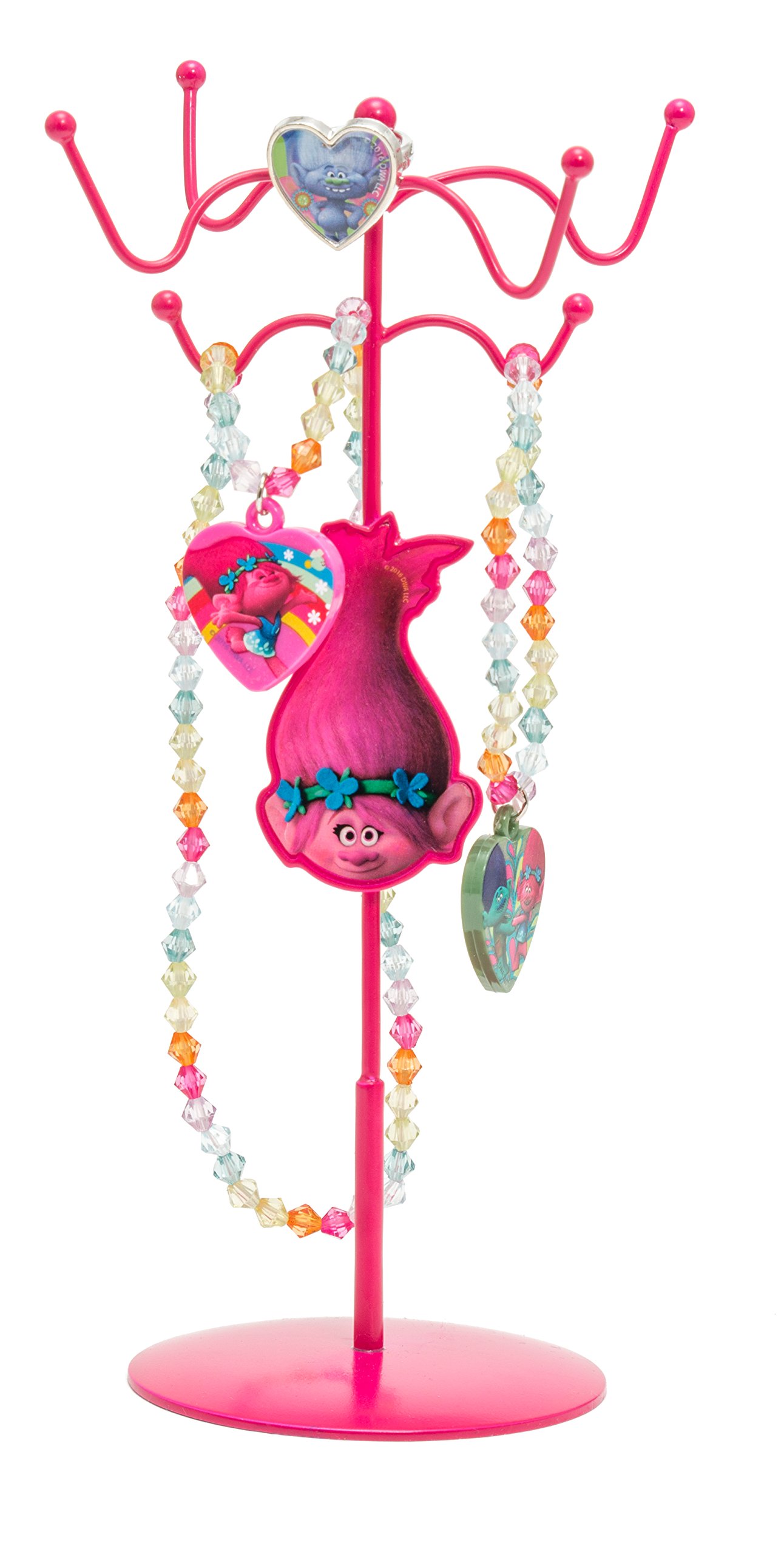 Trolls Sieraden Set – Armband En Ketting Met Glitterhanger – Poppy Figuur – Meerkleurig – 5x7 Cm