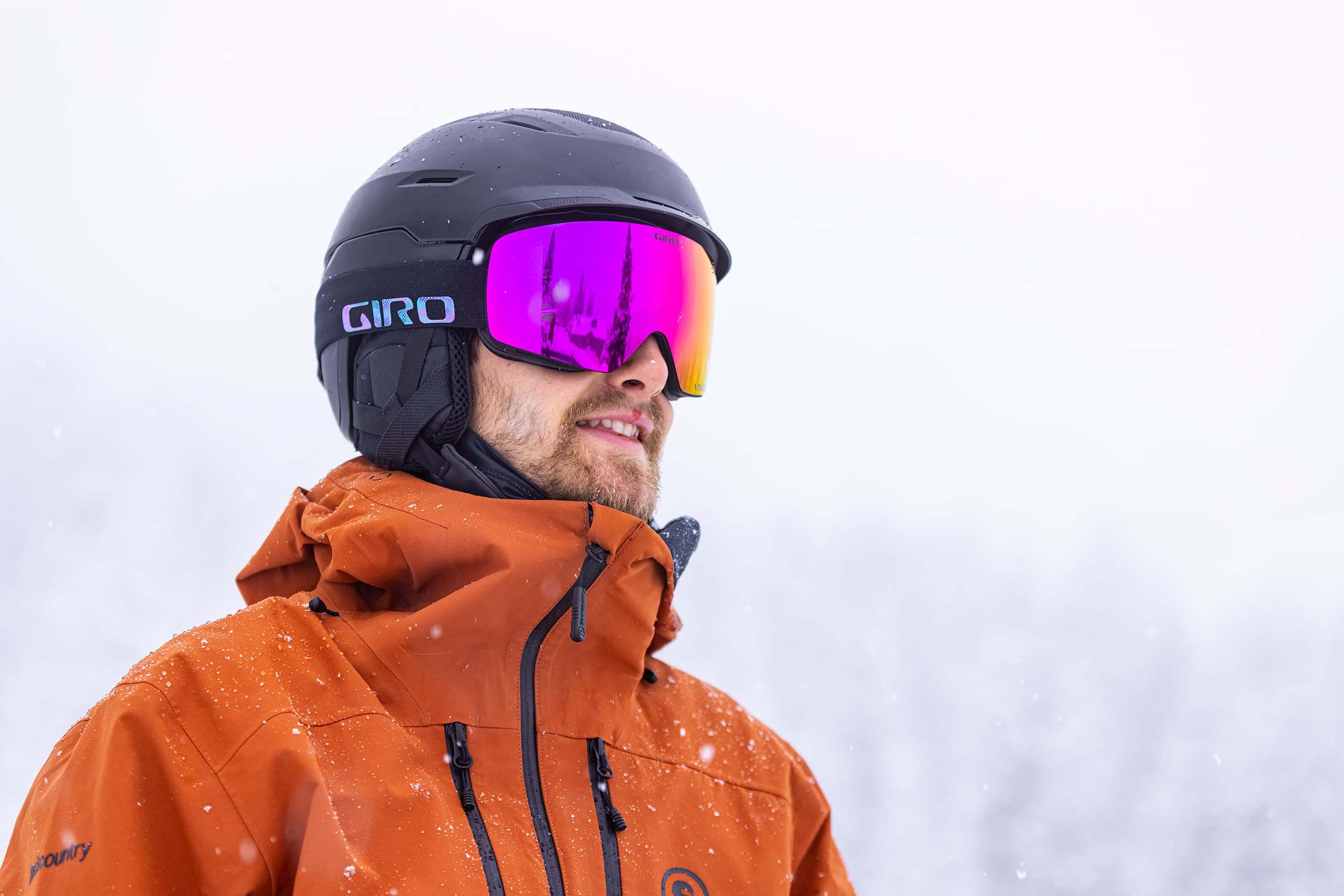 Giro Contour RS 2023 - Occhiali da neve con montatura nera con lenti a infrarossi Vivid Ember/Vivid Infrared Large