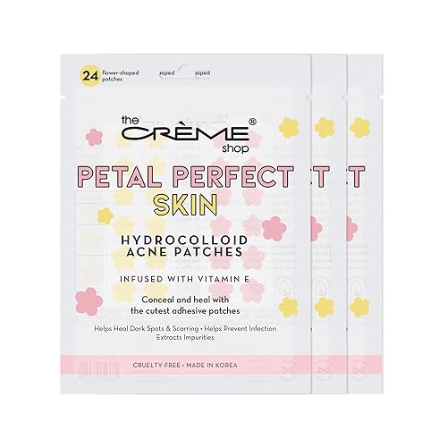 The Crème Shop Petal Perfect Skin - Parches hidrocoloides para el acné  Rosa y Amarillo (paquete de 3)