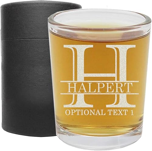 Vaso de chupito grabado personalizado de 2.5 onzas, 1 paquete, nombre del monograma personalizado, regalos personalizados para hombres y mujeres,