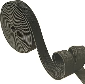 2 Bobines D'élastique Tricoté Noir 2,5 Cm (1 Pouce) - 10 Yards Chacune, Marque Uxcell