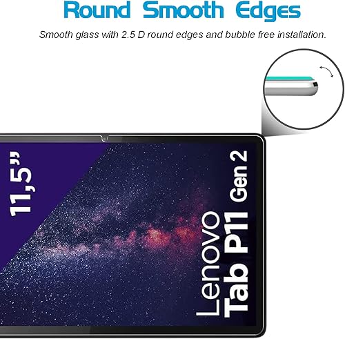 Miniatura 3 de Paquete de 2 protectores de pantalla para Lenovo Tab P11 2 generación de 11.5 pulgadas, vidrio templado de fácil instalación para Lenovo Tab P11 2