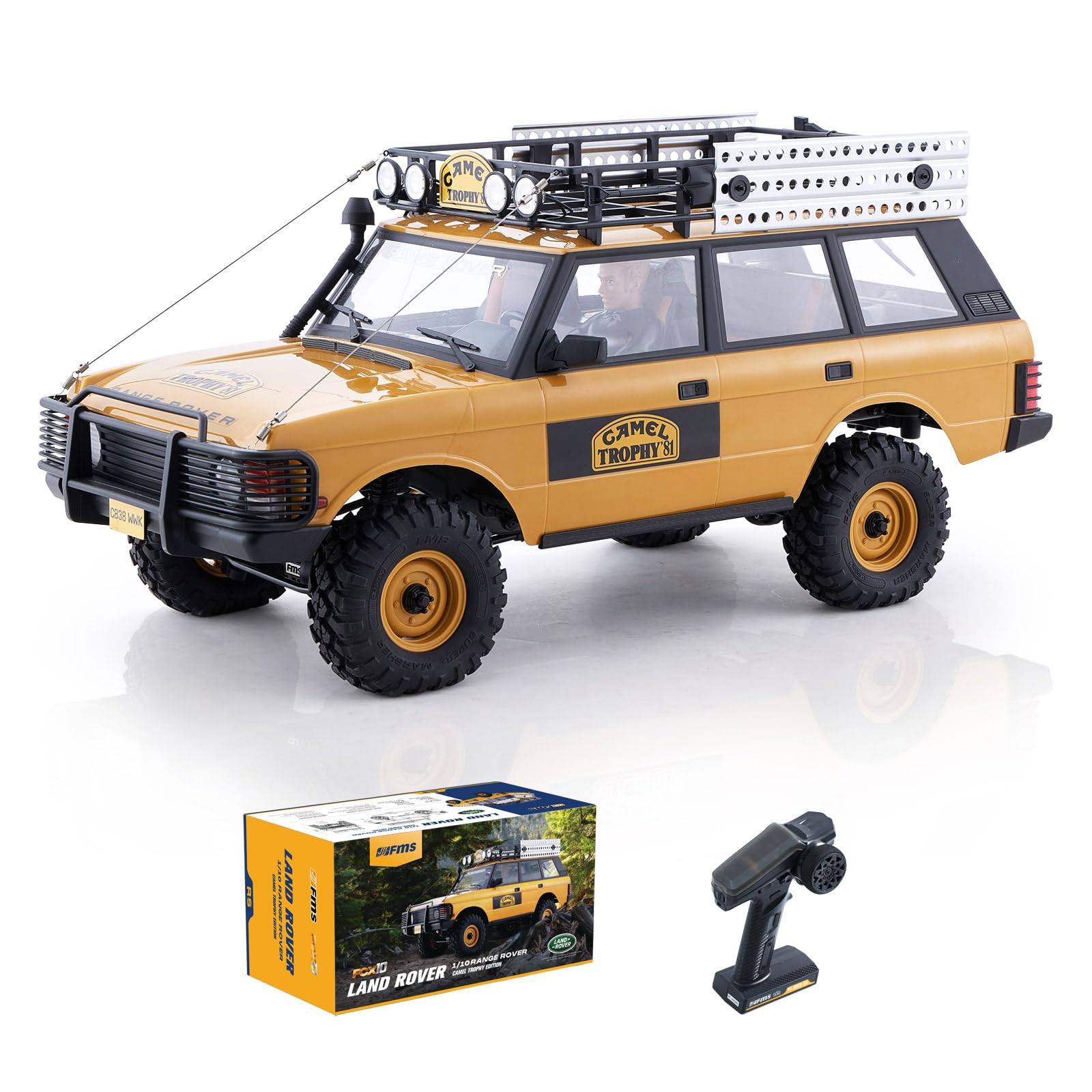 Amazon.co.jp: FMS 1/10 FCX10 ランドローバー キャメル トロフィー