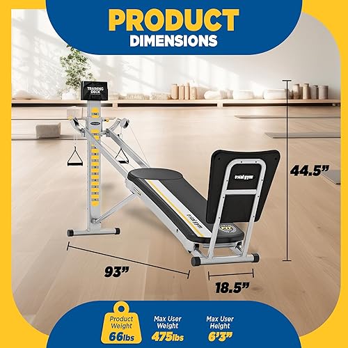 Miniatura 3 de Total Gym Indoor Home Fitness Incline Weight Trainer - Workout Machine Equipment for Abs, Legs, Shoulder, Arms and Back
