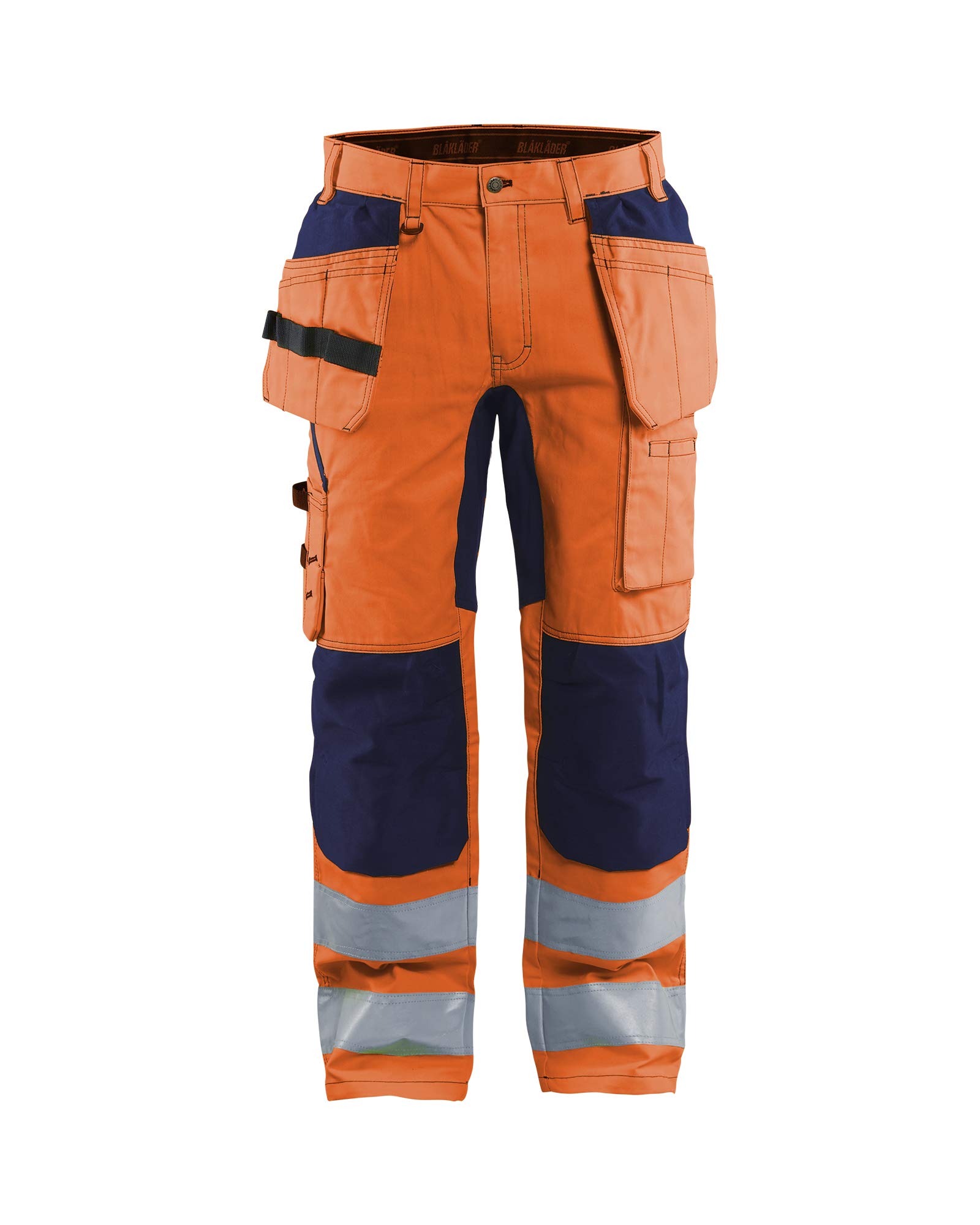 Blaklader Arbeitshose mit Stretch High Vis Orange/Marineblau Größe