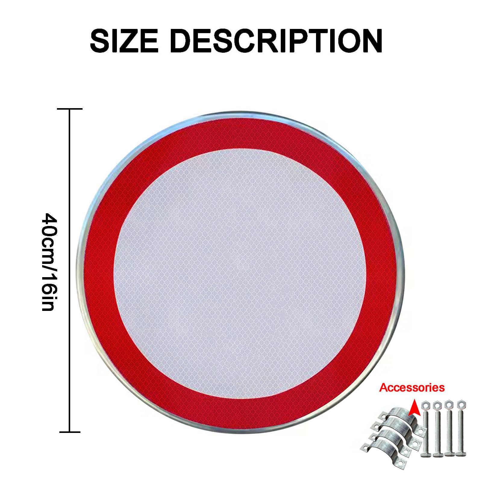 Señal De Límite De Velocidad 10 Km/h,Señales De Velocidad | aluminio reflectante de 1,5 mm Incluye accesorios para calles aparcamientos y zonas de construcción (10 Km Houri, 40cm)
