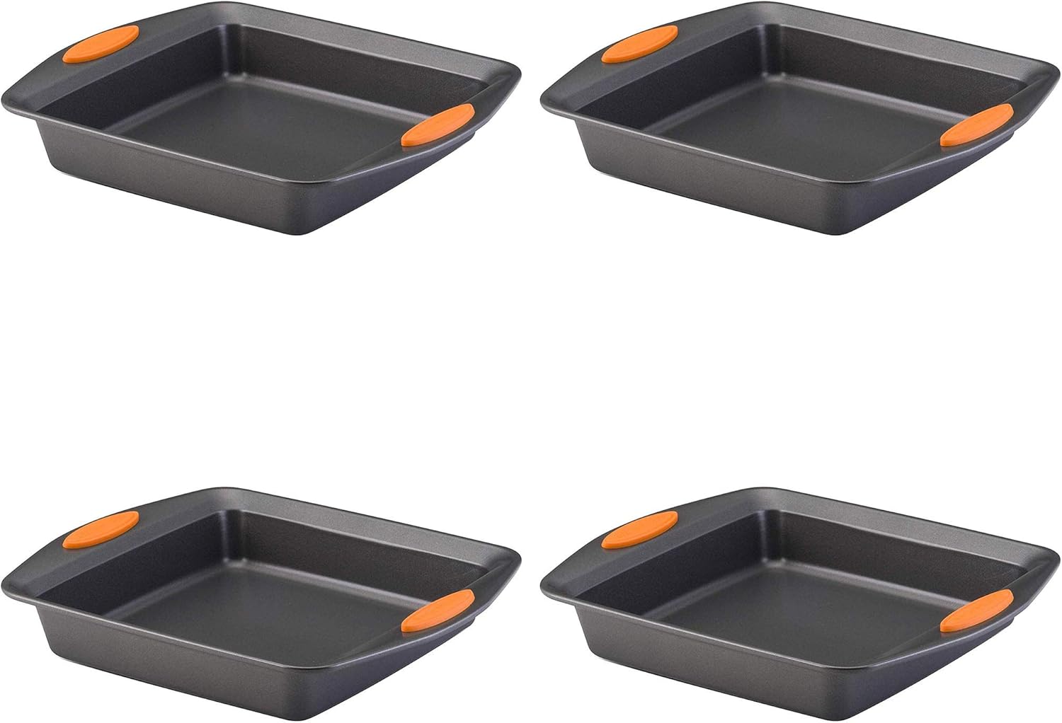 Rachael Ray Yum -o! Nonstick Bakeware Baking Pan / Nonstick Cake Pan, Square - 9 Inch, Gray: Kitchen & Dining