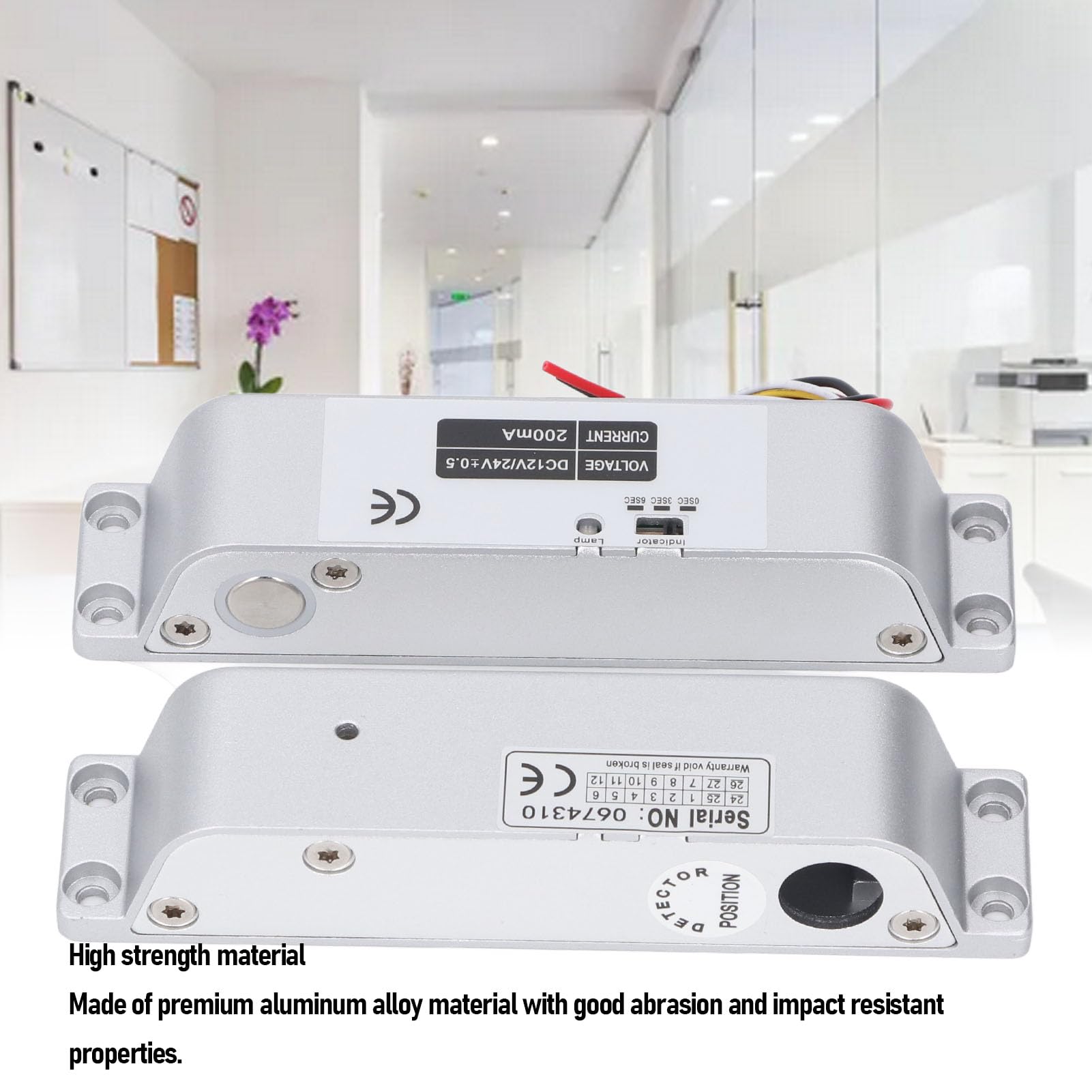 Bloqueo de Perno de Caída Eléctrica, DC12V 24V Fall Mode NC Modo NC Lock with Time Retraso Bloqueo de Mortaja Eléctrica para Control de Acceso Seguridad