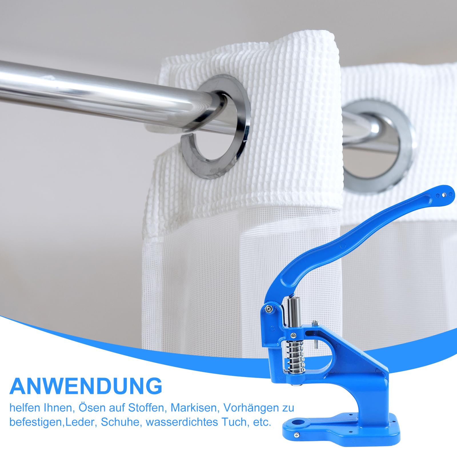 Pinza Per Occhielli Con Foratore 5mm - Per Pelle, Carta E Cinture - Foto 7