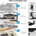 Keyboard Tray Under Desk Pull Out with Extra Sturdy C Clamp Mount System, 27.3 (32.5 inch Including Clamps) x 11 Inch Slide-Out Platform Computer Drawer for Typing Vintage AX01WG01