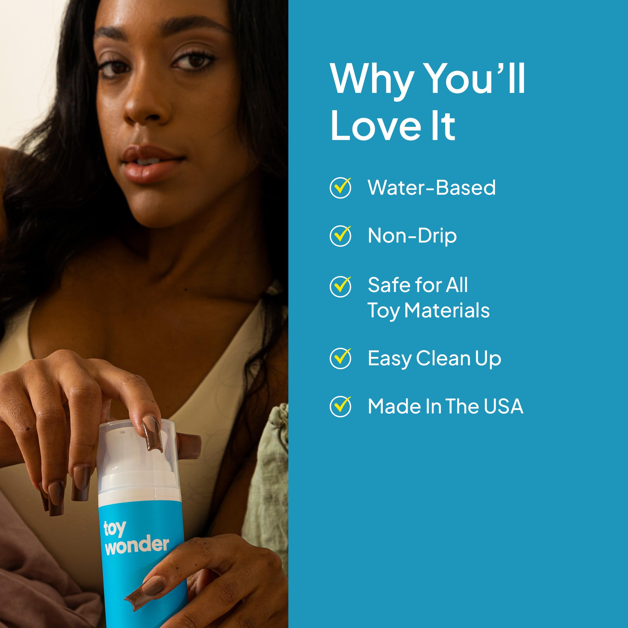 Hello Cake Toy Wonder, Thick Water-Based Personal Lubricant for Use with Adult Toys, Non-Drip Jelly Lube for Men, Women, and Couples, 3.3 fl oz