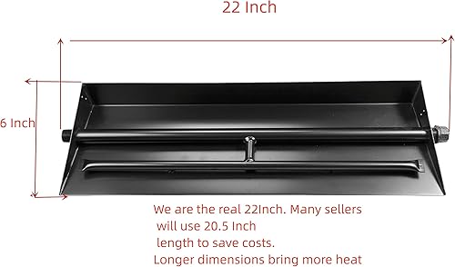 Miniatura 4 de Americangaslos - Quemador de 18 a 24 pulgadas para chimenea de gas, quemador de gas para fogatas de gas, troncos de gas, quemador de propano (22