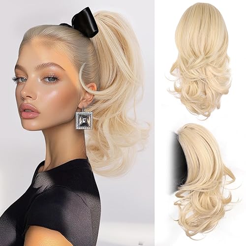 Claw Clip Ponytail Extension - 14 Inch Curly Ponytail Extension,