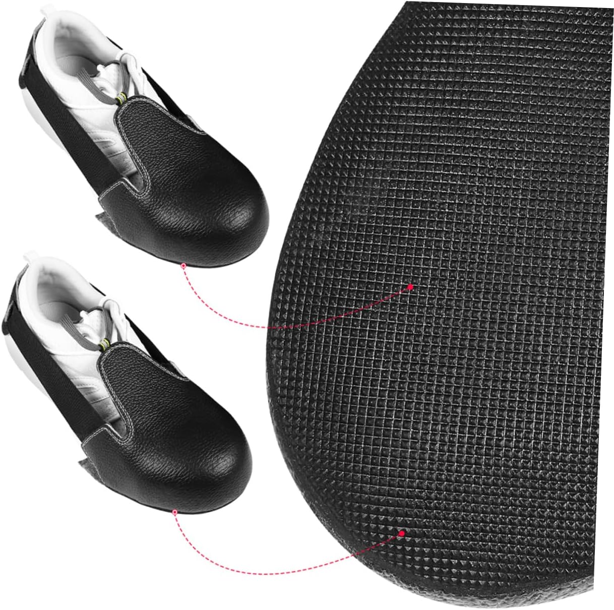 2 Pairs Safety Overshoes Non Slip Reusable Shoe Covers for Construction Factory Work Foot Protection Against Impact Hazards