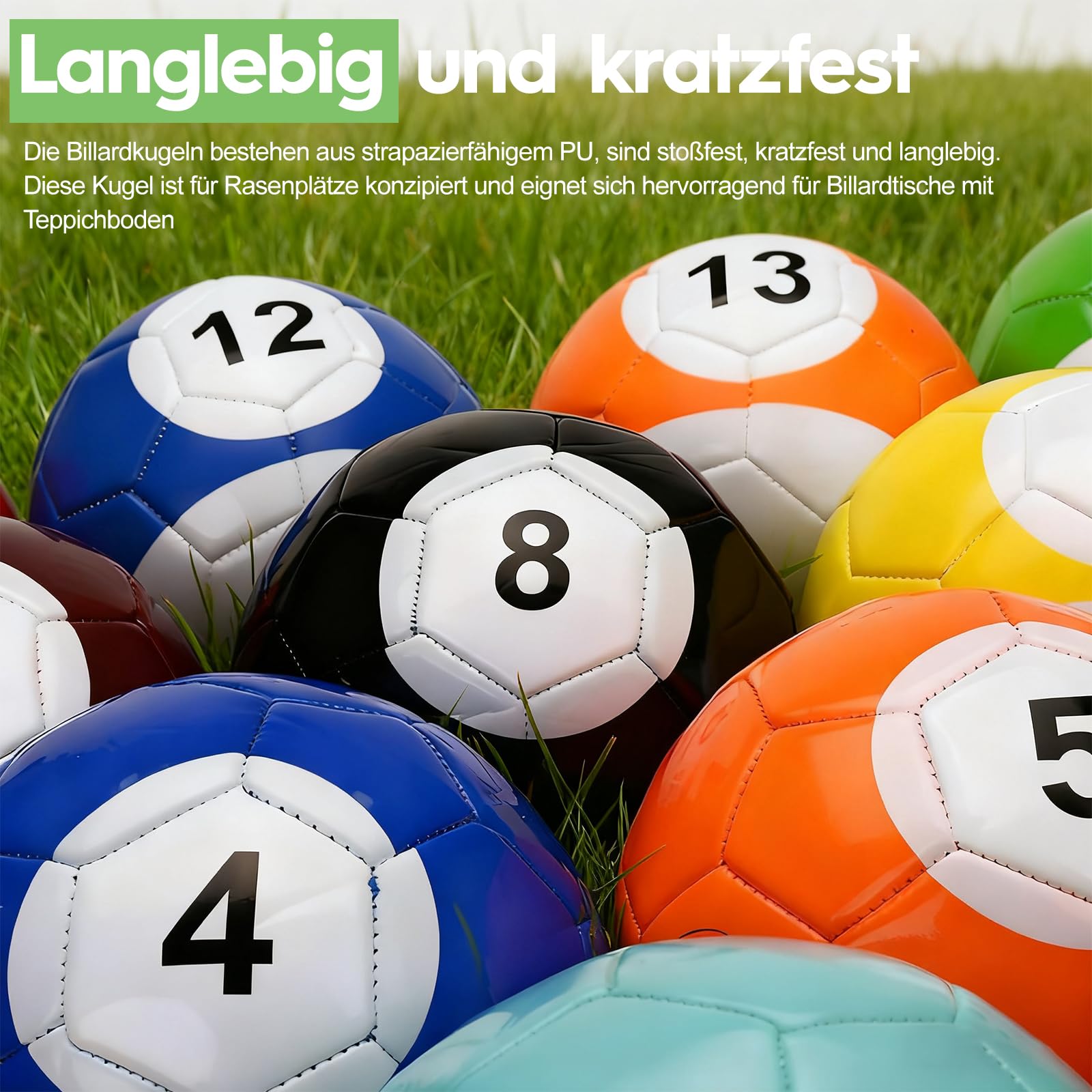 16 Teiliges Leder FußBall Pool Kick Billard Set, Sportspiel FüR Erwachsene, FüR HinterhofräUme, AußEn- Und Innenbereich