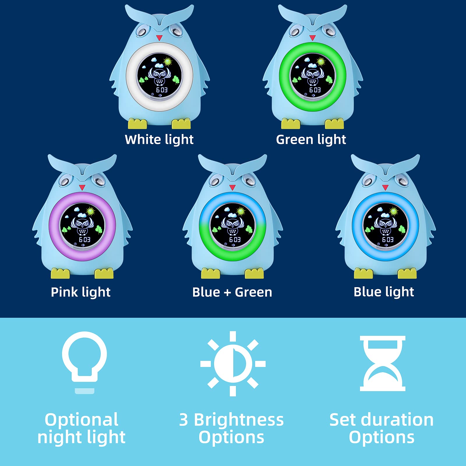 Kids Alarm Clock, YISUN OK to Wake Clock for Kids, Rechargeable