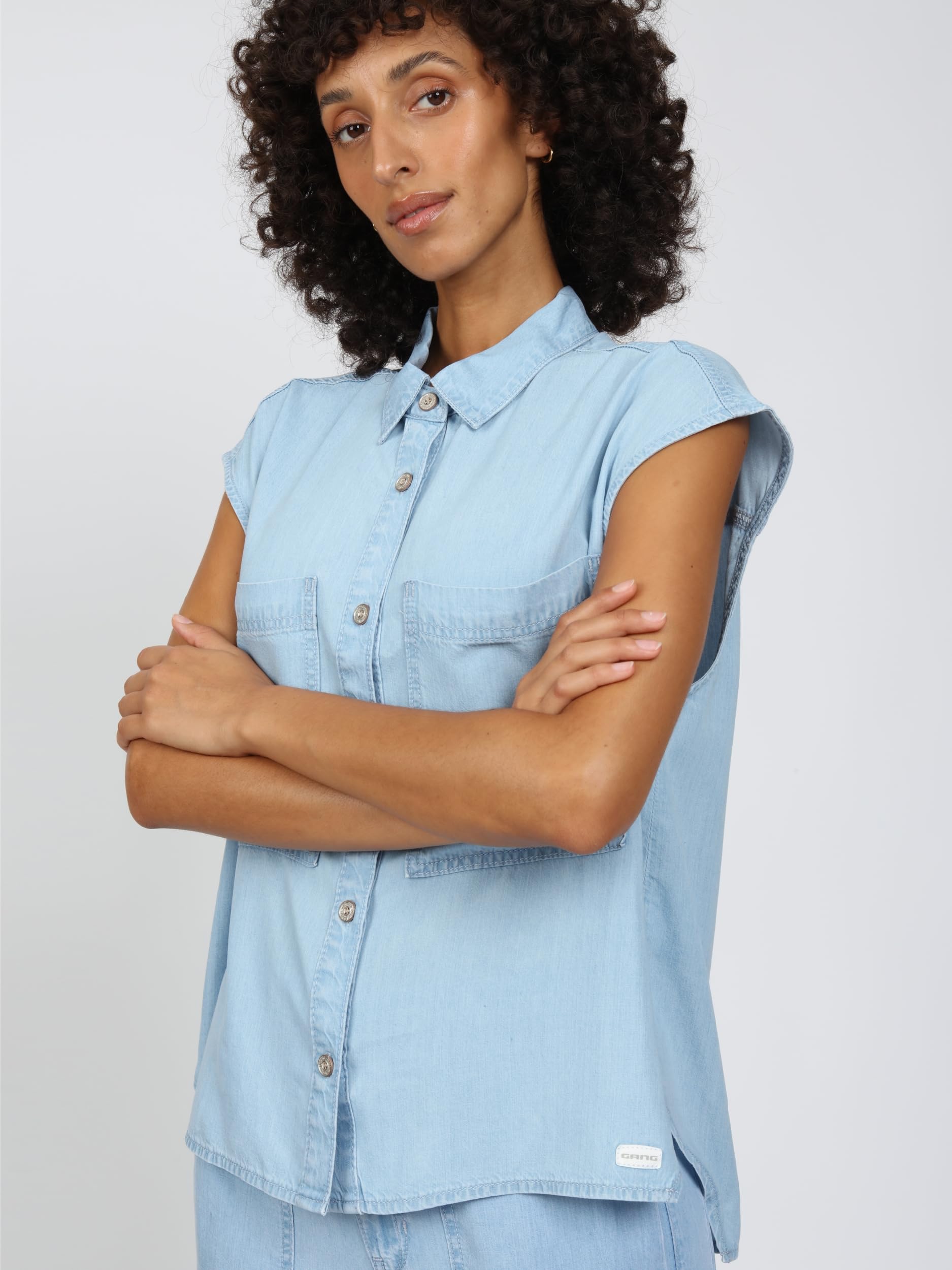 Gang 94ROSA Shirt - Jeansbluse ärmellos - Damenbluse