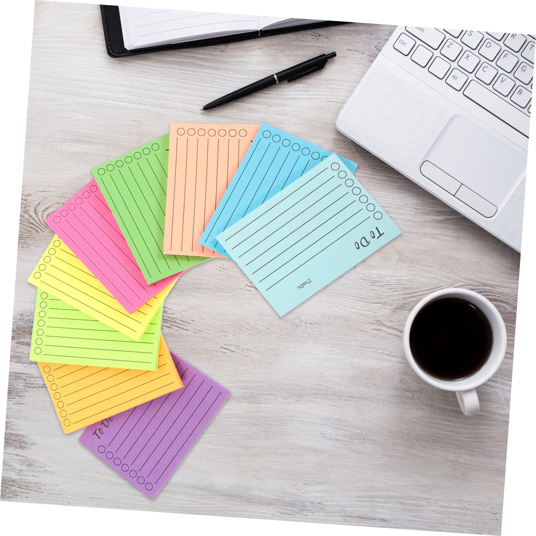 45stücke Teiliges Fluoreszierender Haftnotizen Bunte Selbstklebende Memo Pads Für Büro Und Schule Für Notizen Erinnerungen Und Planung