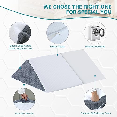 Miniatura 4 de Cuña de posicionamiento para úlceras de cama, comodidad para dormir, relajante, alivio del dolor de espalda, rodillas elevadas, después de la