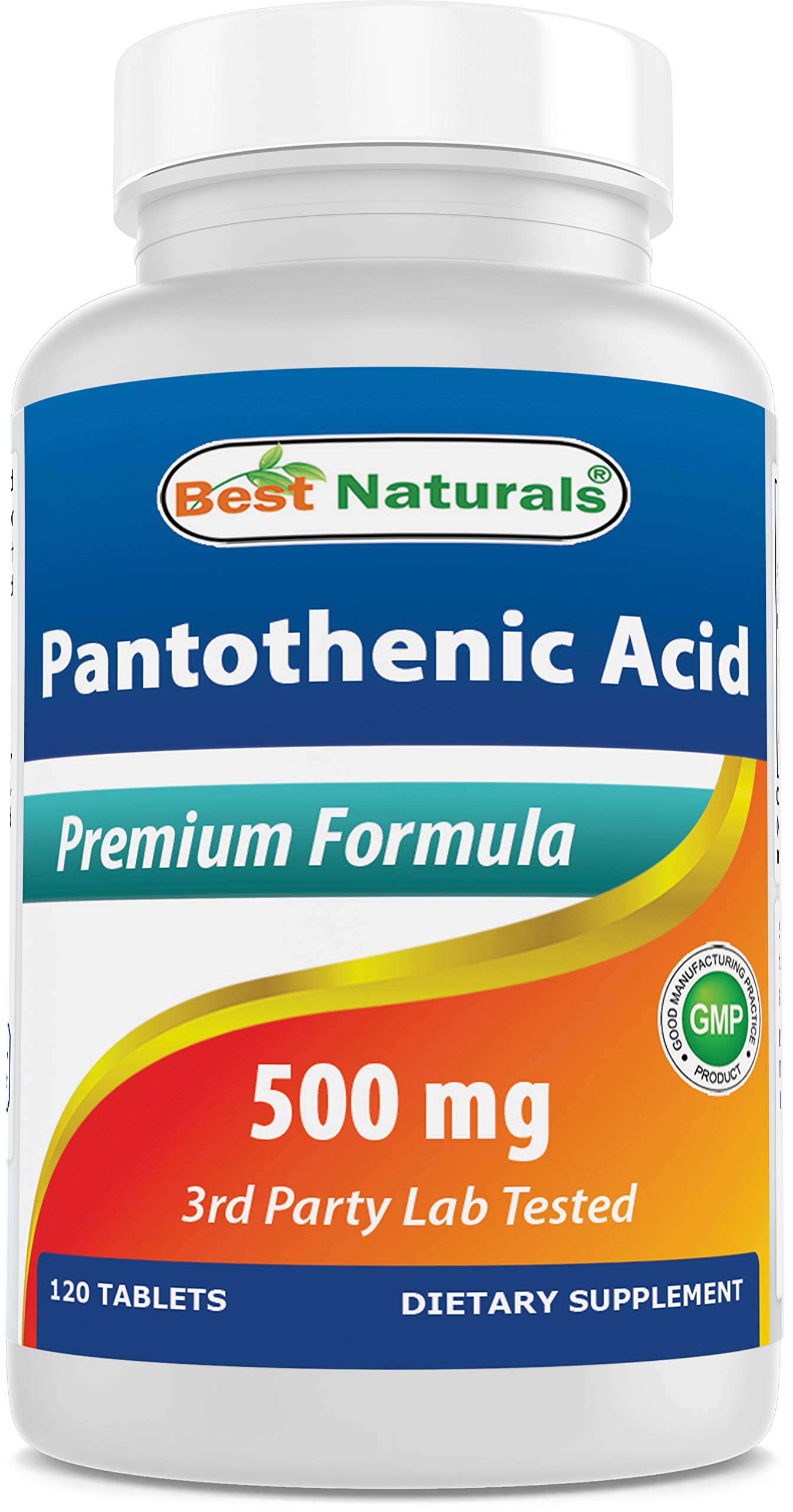 Best Naturals Pantothenic Acid 500 mg 120 Tablets