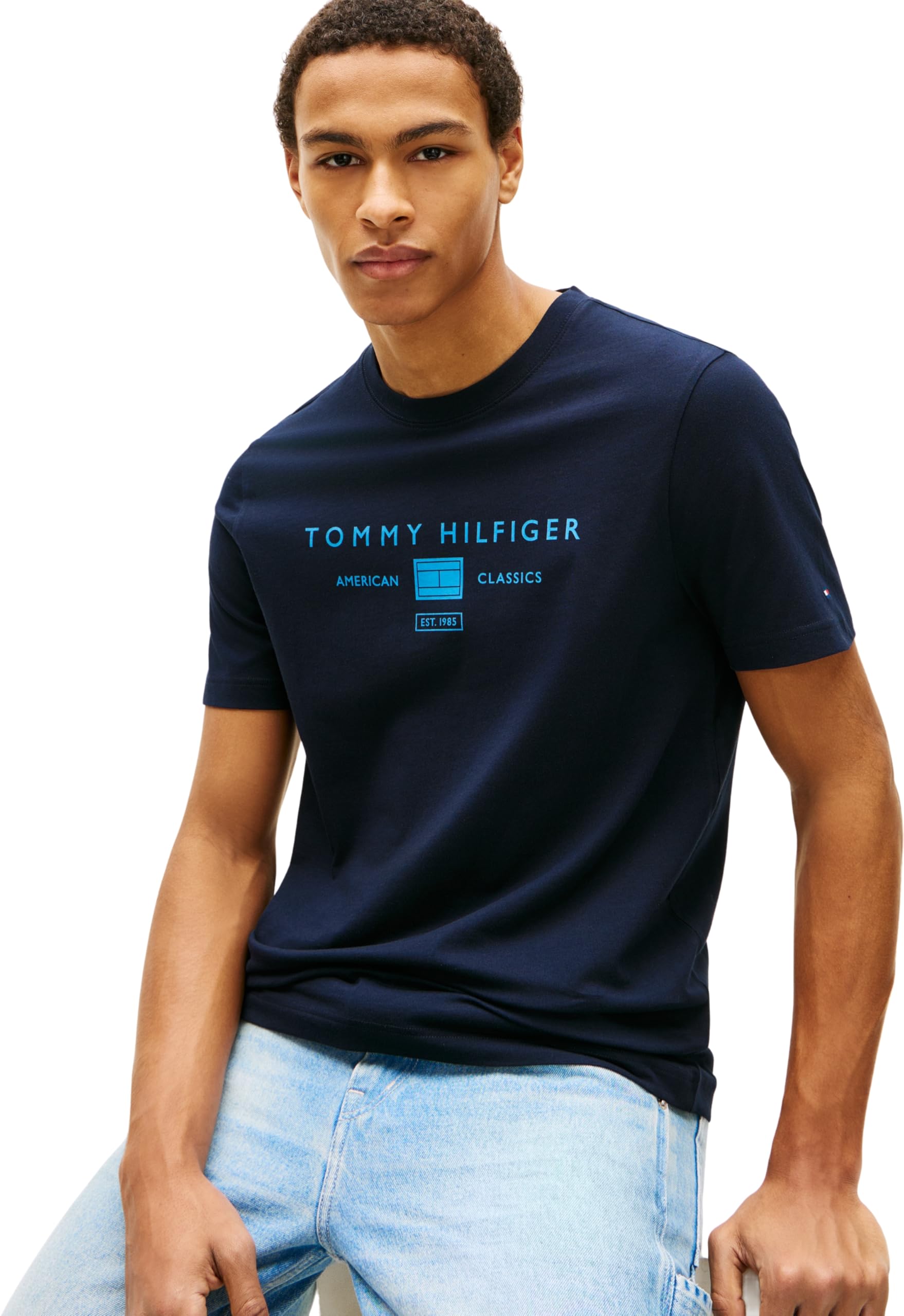 Tommy Hilfiger Brand Love Mono Stack Tee Mw0mw42365 T-Shirt S/S Homme