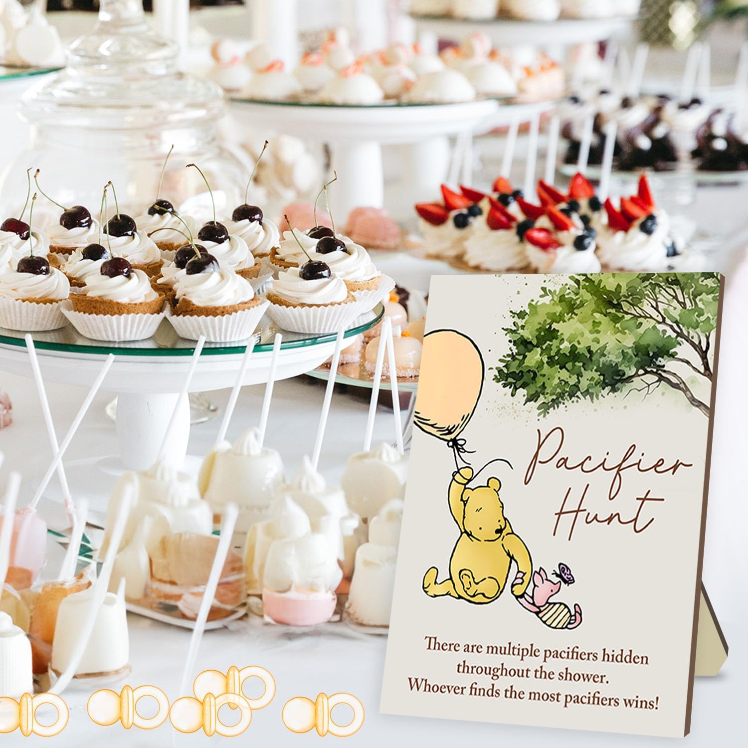 Winnie Baby Shower Games-Winnie Baby ShowerDecorations-Pacififer Hunt Baby Shower Games-Baby Mini Pacifiers for Baby Shower Game Gift Sets for Baby Gender Reveal Party Favors Decoration