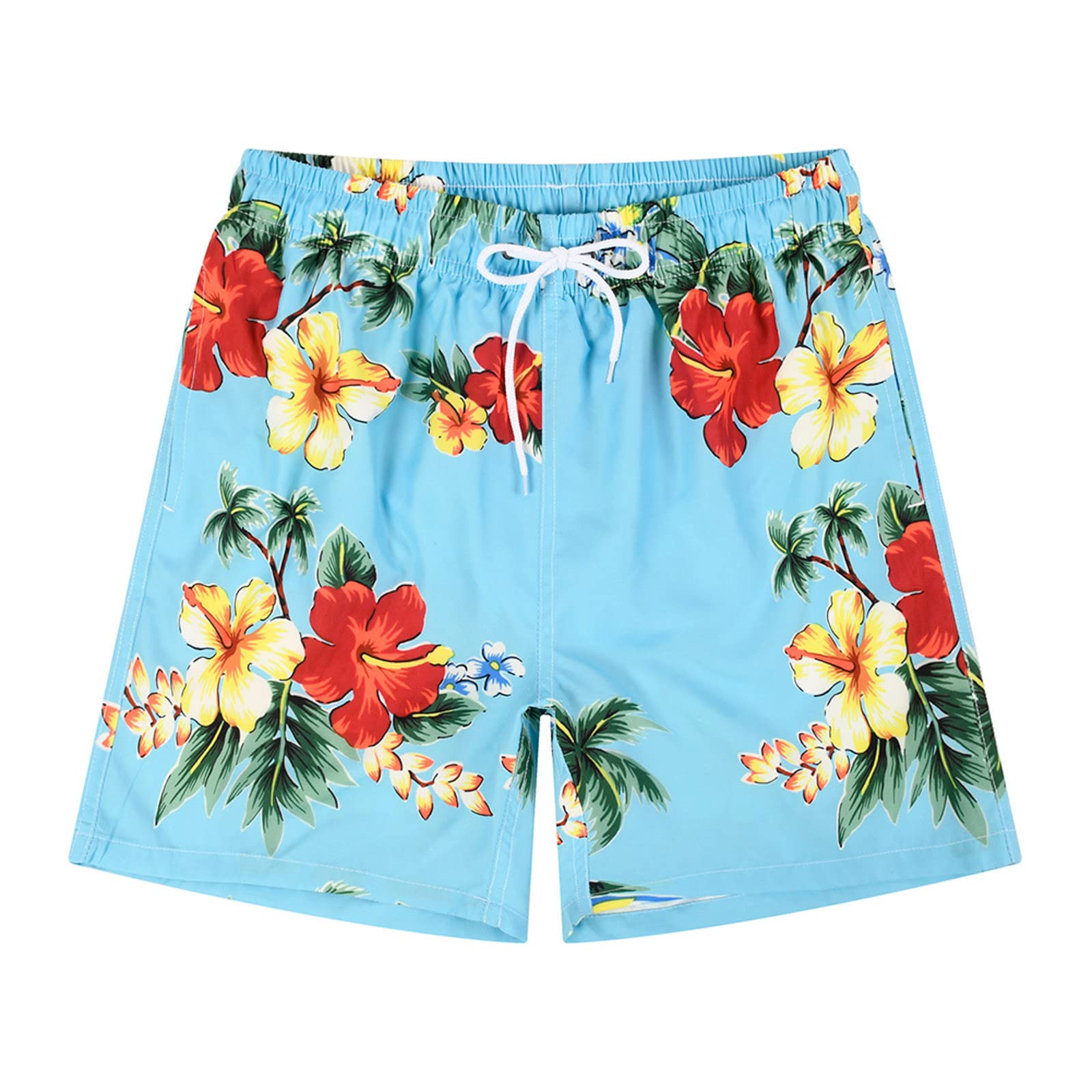 DasongffLa Modeuse - Belle Floral Print Men's Shorts and Bermuda Shorts Regular Fit Hawaiian Style
