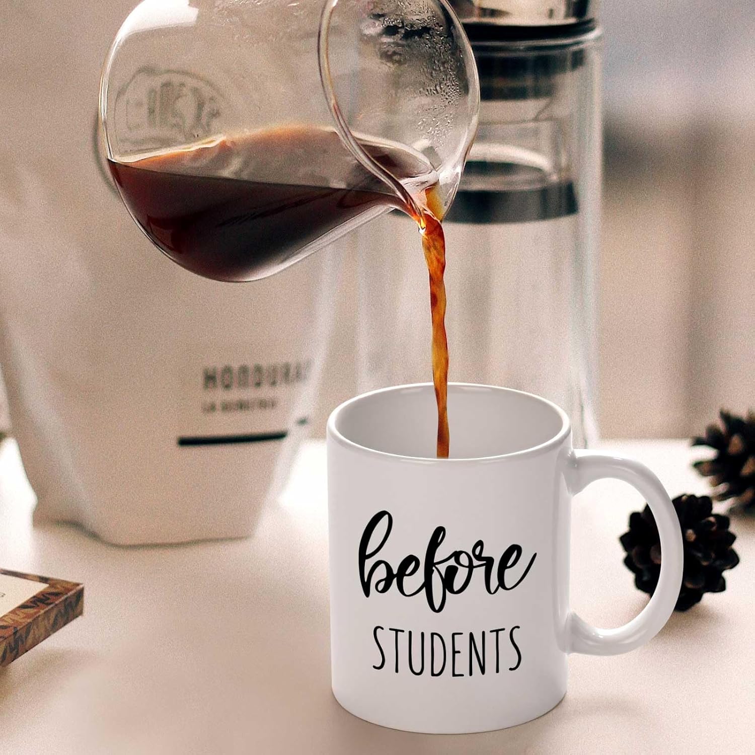 Futtumy Before Students After Students Gift Set 11oz Coffee Mug 17oz Stemless Wine Glass 2oz Shot Glass Set for Teacher Principal Professor, Teacher Appreciation Gifts End of Year Gifts for Women Men