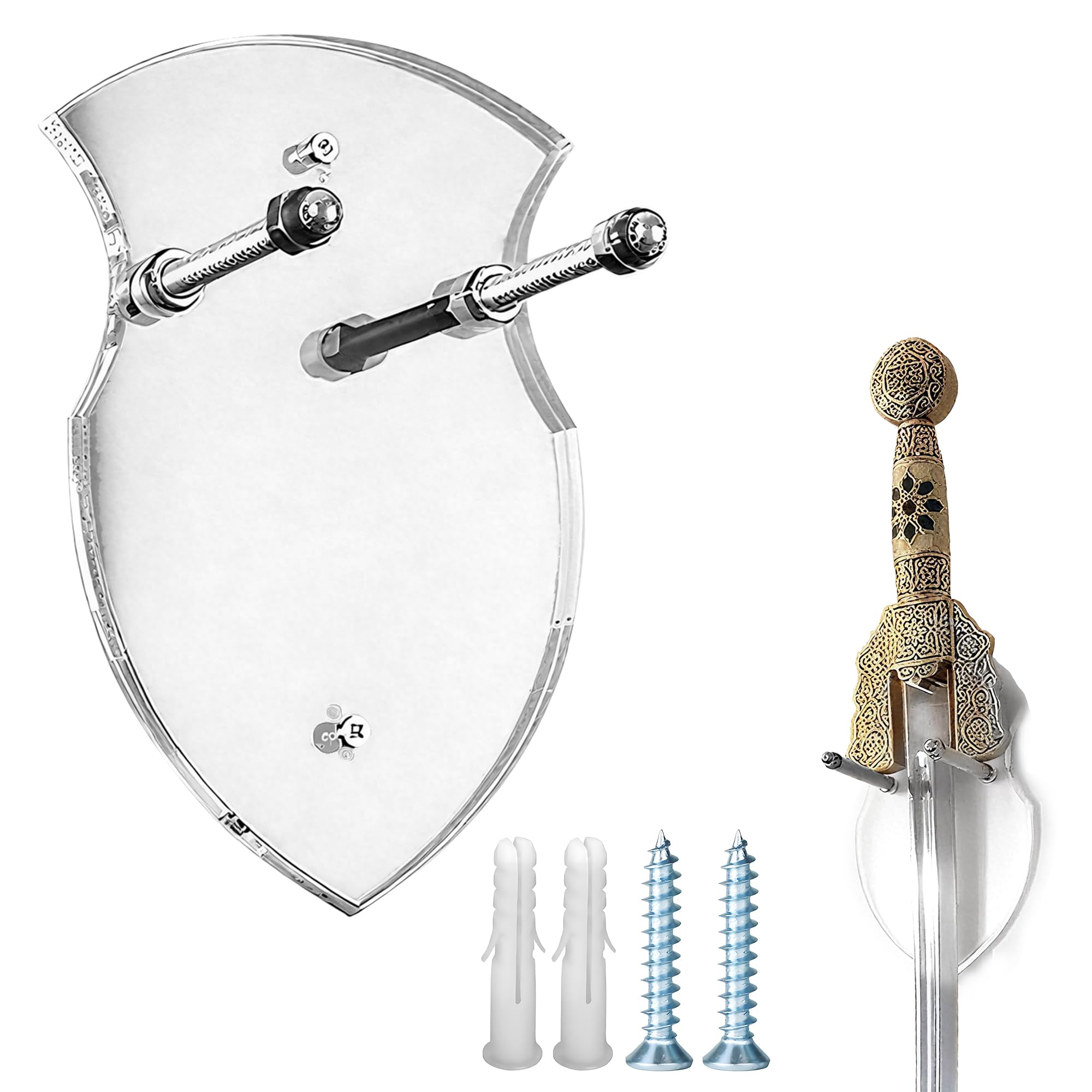 Detachable Sword Wall Mount Hook Display Hanger Rack for Home Collectors