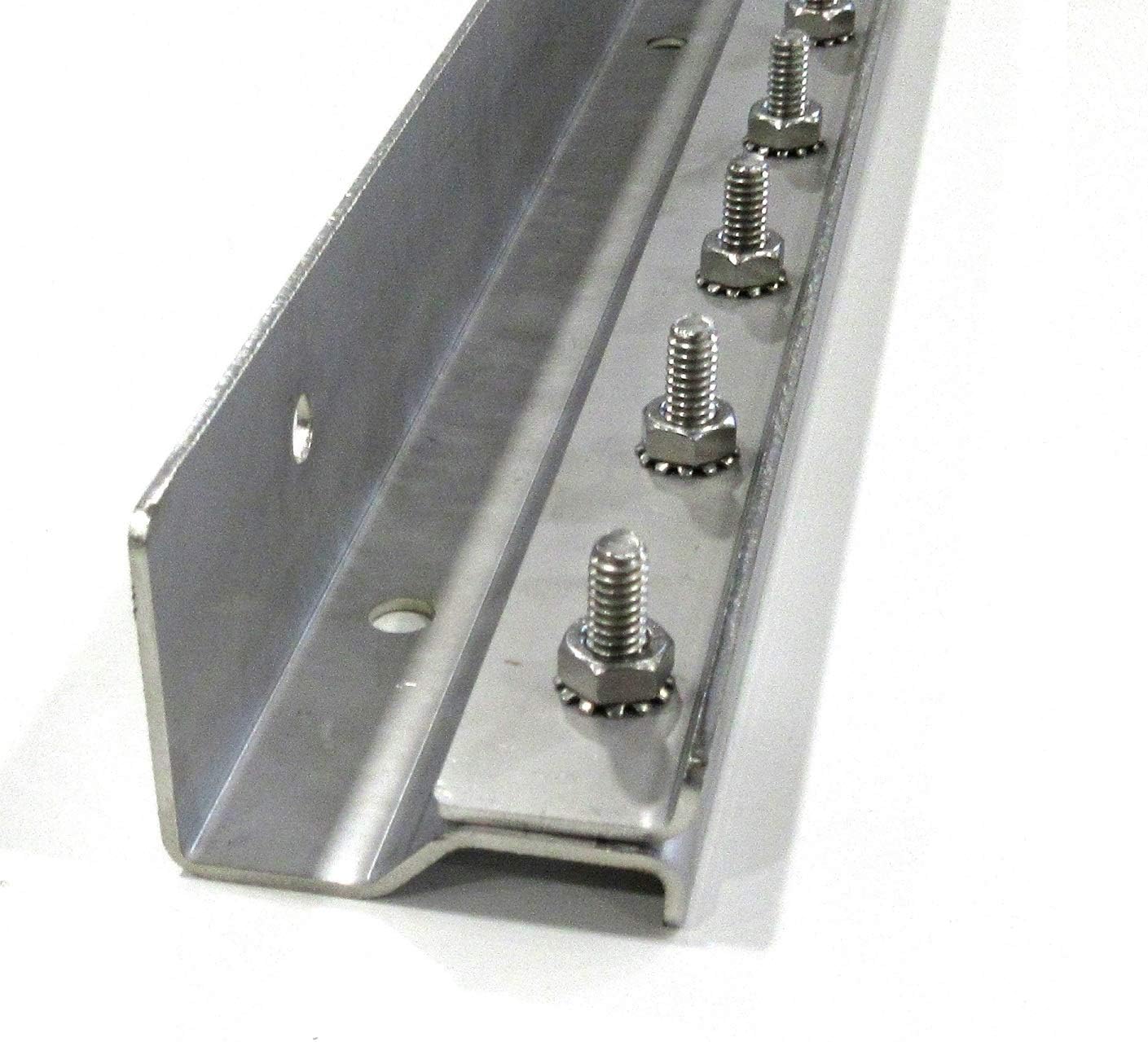 Strivide - ストリップカーテンドアハードウェア - 304ステンレススチールストリップドアハンガー ユニバーサルジャムまたは壁マウント 商業用 工業用 プラスチックストリップドアハンガー - 6フィート (3フィート2つ)