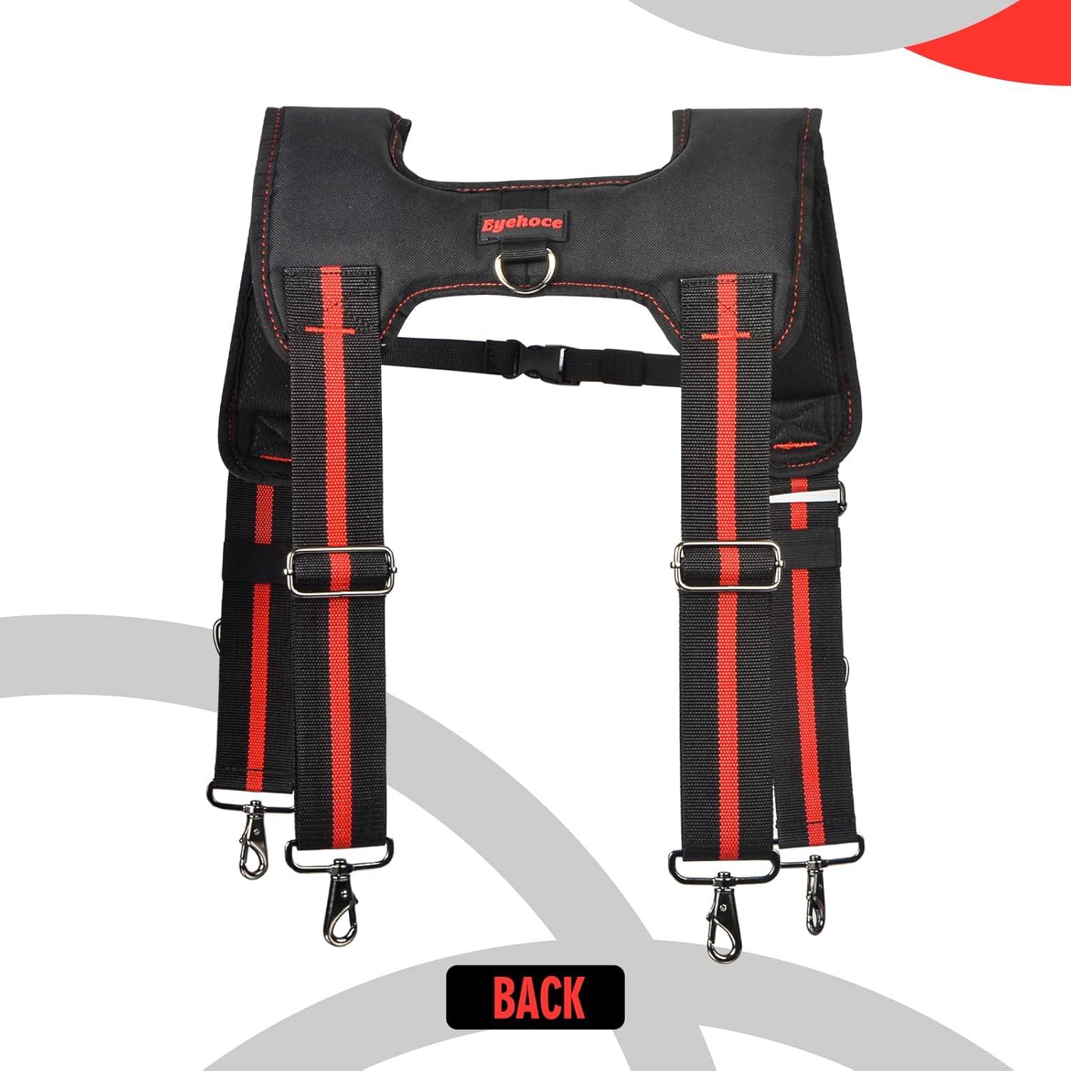 Heavy Duty Tool Belt Suspenders – Adjustable X-Back Padded Shoulder Harness with Universal Hooks – Tactical Work Suspenders for Electricians, Carpenters, Construction - Image 2